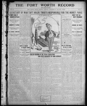 Primary view of object titled 'The Fort Worth Record and Register (Fort Worth, Tex.), Vol. 12, No. 76, Ed. 1 Tuesday, December 31, 1907'.