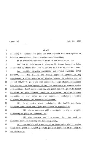 80th Texas Legislature, Regular Session, House Bill 2683, Chapter 1249