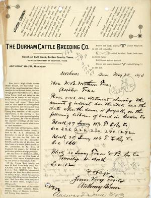 Primary view of object titled 'The Durham Cattle Breeding Co.'.