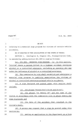 80th Texas Legislature, Regular Session, House Bill 2859, Chapter 907