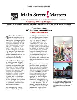 Primary view of object titled 'Main Street Matters, January 2012'.