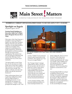 Main Street Matters, December 2013