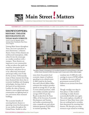 Main Street Matters, November 2014
