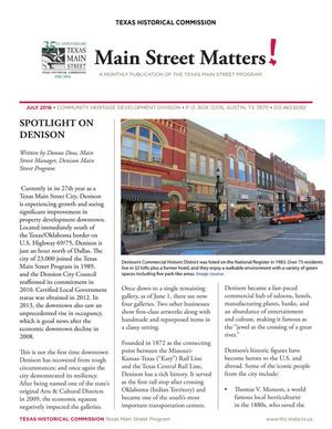 Main Street Matters, July 2016