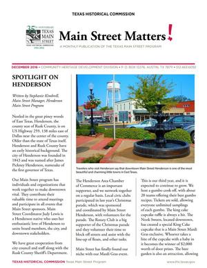 Main Street Matters, December 2016