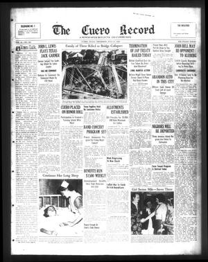 Primary view of object titled 'The Cuero Record (Cuero, Tex.), Vol. 45, No. 163, Ed. 1 Thursday, July 27, 1939'.