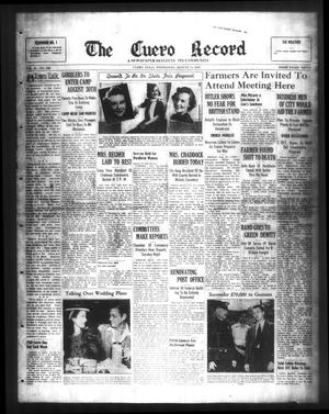 Primary view of object titled 'The Cuero Record (Cuero, Tex.), Vol. 45, No. 186, Ed. 1 Wednesday, August 23, 1939'.