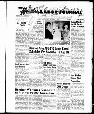 Primary view of object titled 'The Houston Labor Journal (Houston, Tex.), Vol. 29, No. 16, Ed. 1 Friday, November 9, 1956'.