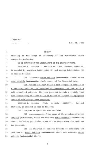 80th Texas Legislature, Regular Session, House Bill 3225, Chapter 927