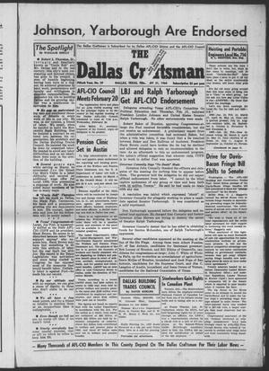 Primary view of object titled 'The Dallas Craftsman (Dallas, Tex.), Vol. 50, No. 39, Ed. 1 Friday, February 21, 1964'.