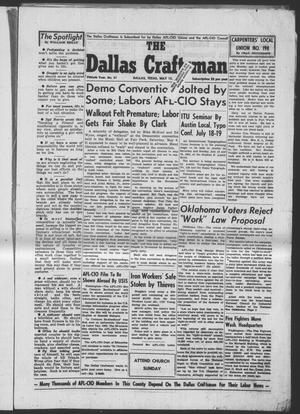 Primary view of object titled 'The Dallas Craftsman (Dallas, Tex.), Vol. 50, No. 51, Ed. 1 Friday, May 15, 1964'.