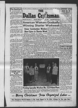 Primary view of object titled 'The Dallas Craftsman (Dallas, Tex.), Vol. 51, No. 31, Ed. 1 Friday, December 25, 1964'.