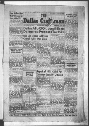 Primary view of object titled 'The Dallas Craftsman (Dallas, Tex.), Vol. 52, No. 5, Ed. 1 Friday, June 25, 1965'.