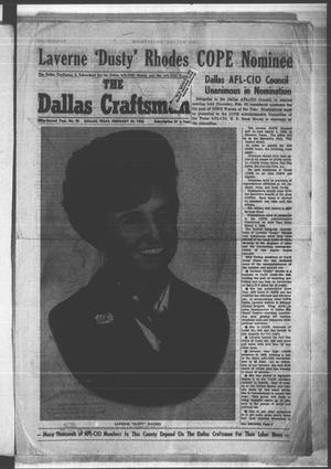 Primary view of object titled 'The Dallas Craftsman (Dallas, Tex.), Vol. 52, No. 40, Ed. 1 Friday, February 25, 1966'.