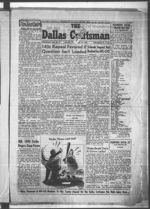 Primary view of object titled 'The Dallas Craftsman (Dallas, Tex.), Vol. 52, No. 51, Ed. 1 Friday, May 13, 1966'.
