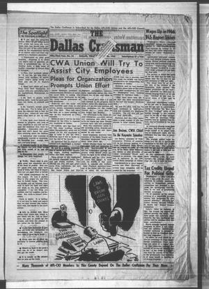 The Dallas Craftsman (Dallas, Tex.), Vol. 53, No. 14, Ed. 1 Friday, August 26, 1966