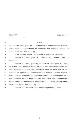 80th Texas Legislature, Regular Session, House Bill 3353, Chapter 1095