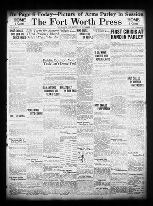 The Fort Worth Press (Fort Worth, Tex.), Vol. 1, No. 42, Ed. 1 Saturday, November 19, 1921