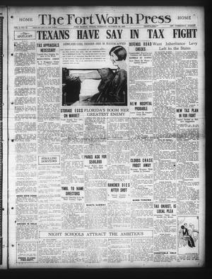 The Fort Worth Press (Fort Worth, Tex.), Vol. 5, No. 15, Ed. 1 Tuesday, October 20, 1925