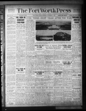 Primary view of object titled 'The Fort Worth Press (Fort Worth, Tex.), Vol. 6, No. 34, Ed. 1 Thursday, November 11, 1926'.