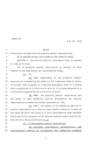 80th Texas Legislature, Regular Session, House Bill 3674, Chapter 1367