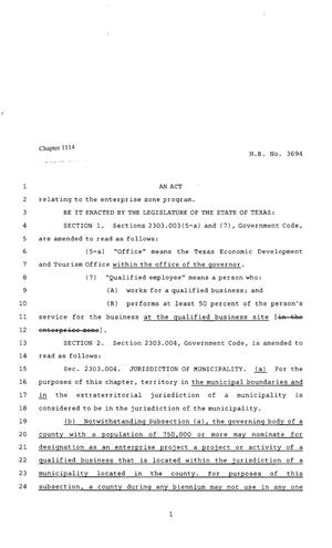 80th Texas Legislature, Regular Session, House Bill 3694, Chapter 1114