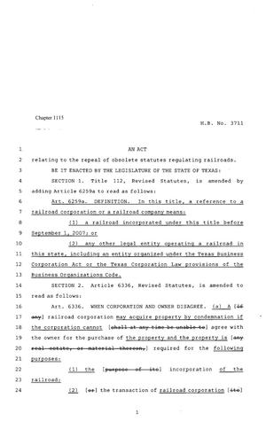 80th Texas Legislature, Regular Session, House Bill 3711, Chapter 1115