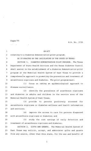 80th Texas Legislature, Regular Session, House Bill 3735, Chapter 775