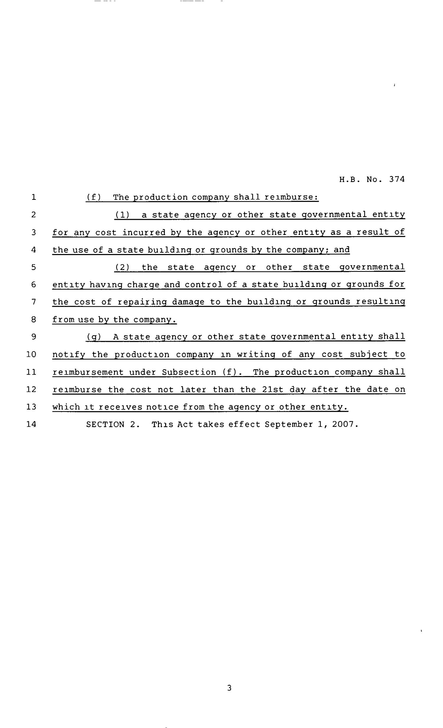 80th Texas Legislature, Regular Session, House Bill 374, Chapter 57
                                                
                                                    [Sequence #]: 3 of 4
                                                