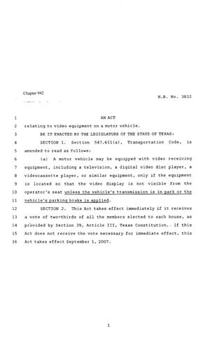 80th Texas Legislature, Regular Session, House Bill 3832, Chapter 942