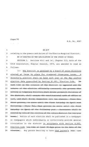 80th Texas Legislature, Regular Session, House Bill 4047, Chapter 792