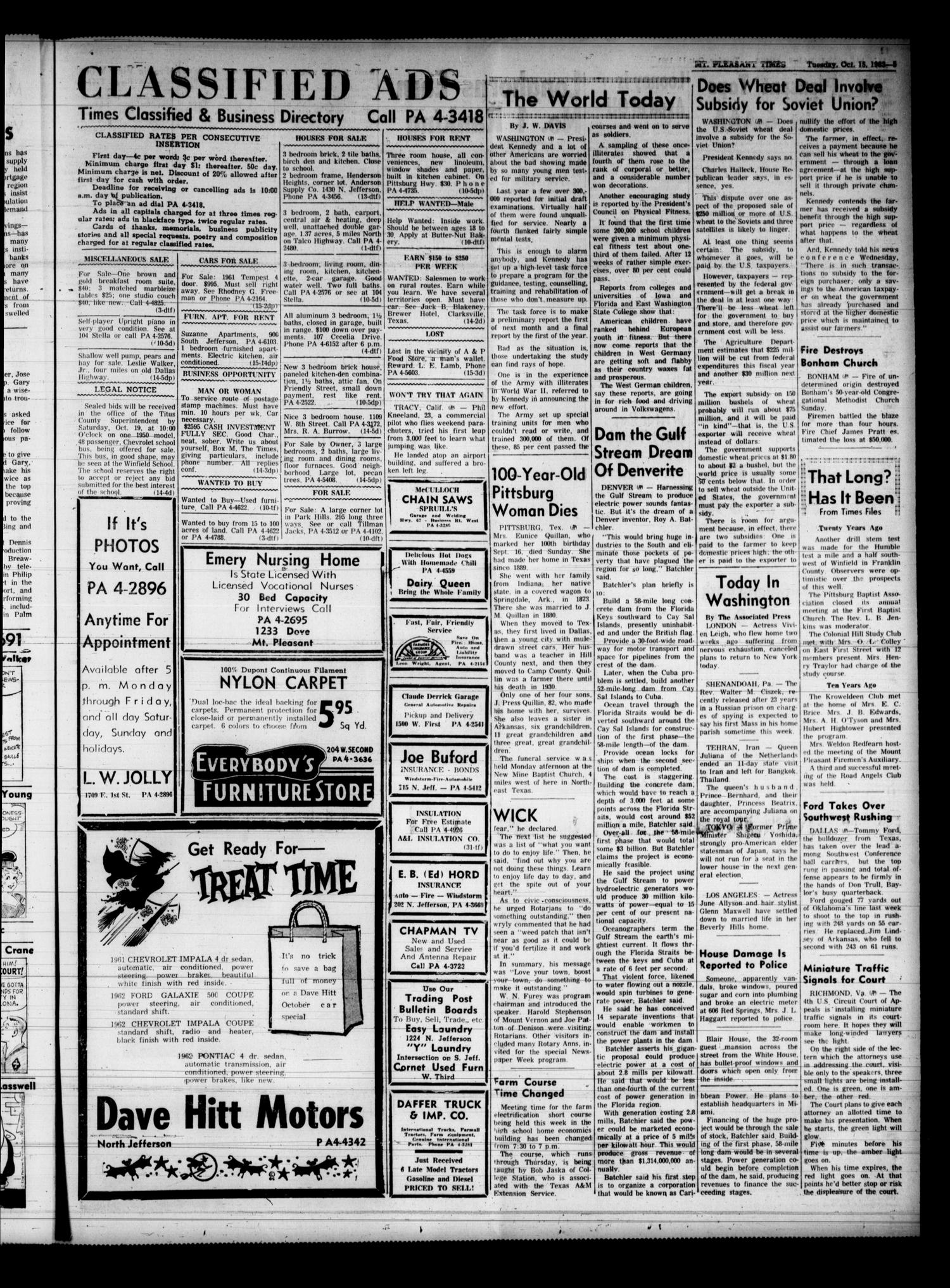 Mt. Pleasant Times (Mount Pleasant, Tex.), Vol. 44, No. 157, Ed. 1 Tuesday, October 15, 1963
                                                
                                                    [Sequence #]: 5 of 6
                                                