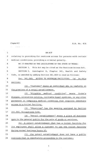 80th Texas Legislature, Regular Session, House Bill 416, Chapter 613