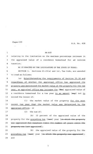 80th Texas Legislature, Regular Session, House Bill 438, Chapter 1355