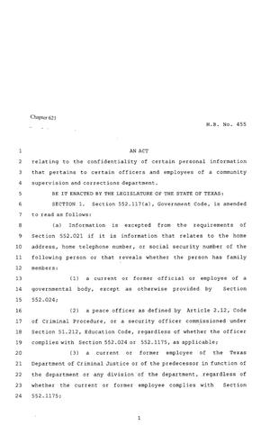 80th Texas Legislature, Regular Session, House Bill 455, Chapter 621