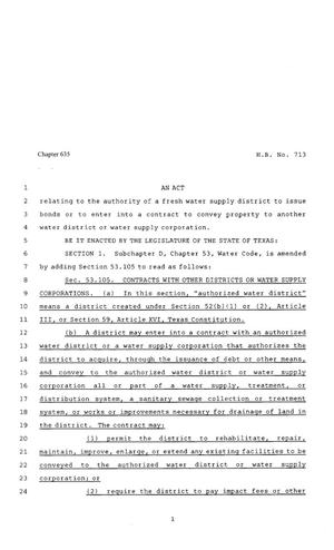 80th Texas Legislature, Regular Session, House Bill 713, Chapter 635