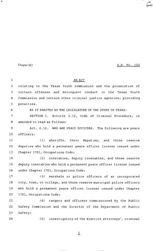 80th Texas Legislature, Regular Session, Senate Bill 103, Chapter 263