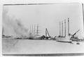 Thumbnail image of item number 1 in: '[Fire on a Ship at Shipyard in Orange, Texas]'.