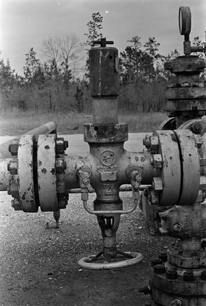 Primary view of object titled '[Oil Field Apparatus at Larsen Sandyland Sanctuary]'.
