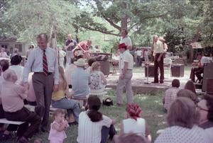 Primary view of object titled '[Lloyd Bentsen Shaking Hands at Big Thicket Day]'.