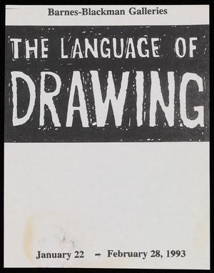 Primary view of object titled '[Flyer: The Language of Drawing]'.