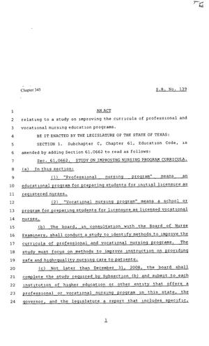 80th Texas Legislature, Regular Session, Senate Bill 139, Chapter 345