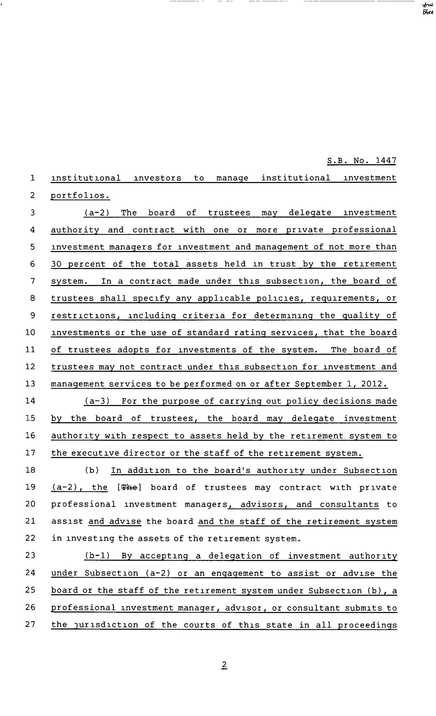80th Texas Legislature, Regular Session, Senate Bill 1447, Chapter 124
                                                
                                                    [Sequence #]: 2 of 5
                                                