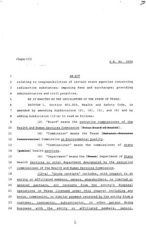 80th Texas Legislature, Regular Session, Senate Bill 1604, Chapter 1332