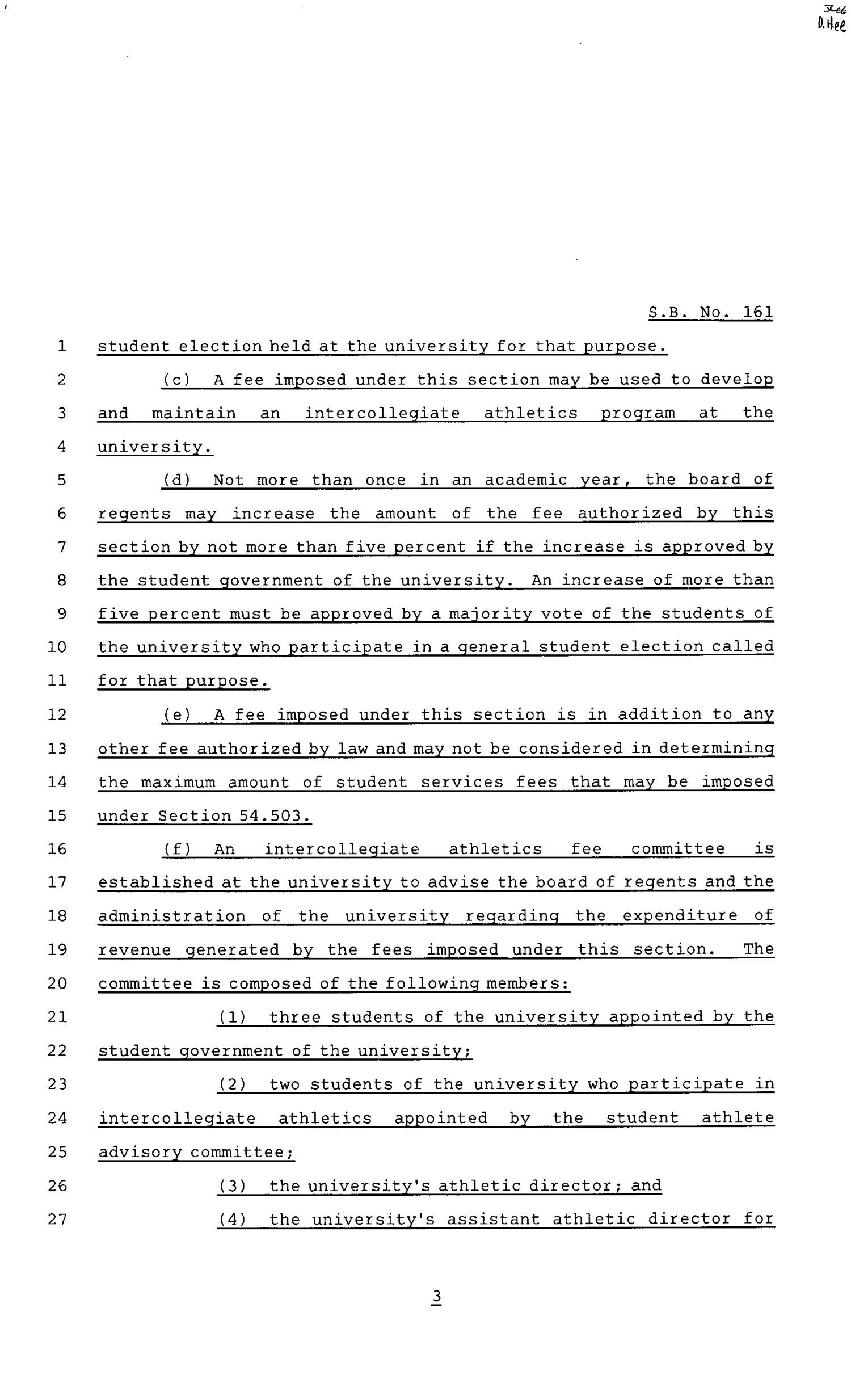 80th Texas Legislature, Regular Session, Senate Bill 161, Chapter 1422
                                                
                                                    [Sequence #]: 3 of 7
                                                