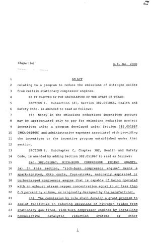 80th Texas Legislature, Regular Session, Senate Bill 2000, Chapter 1346