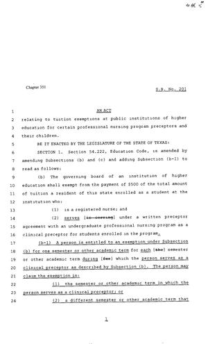 80th Texas Legislature, Regular Session, Senate Bill 201, Chapter 351