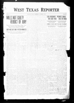 Primary view of object titled 'West Texas Reporter (Graham, Tex.), Vol. 1, No. 2, Ed. 1 Thursday, October 3, 1912'.