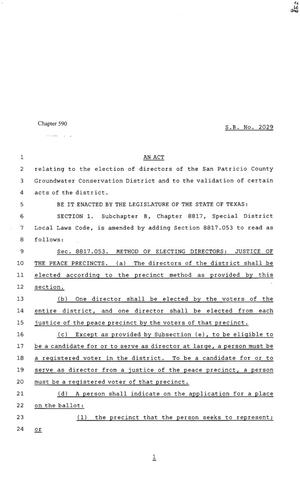 80th Texas Legislature, Regular Session, Senate Bill 2029, Chapter 590