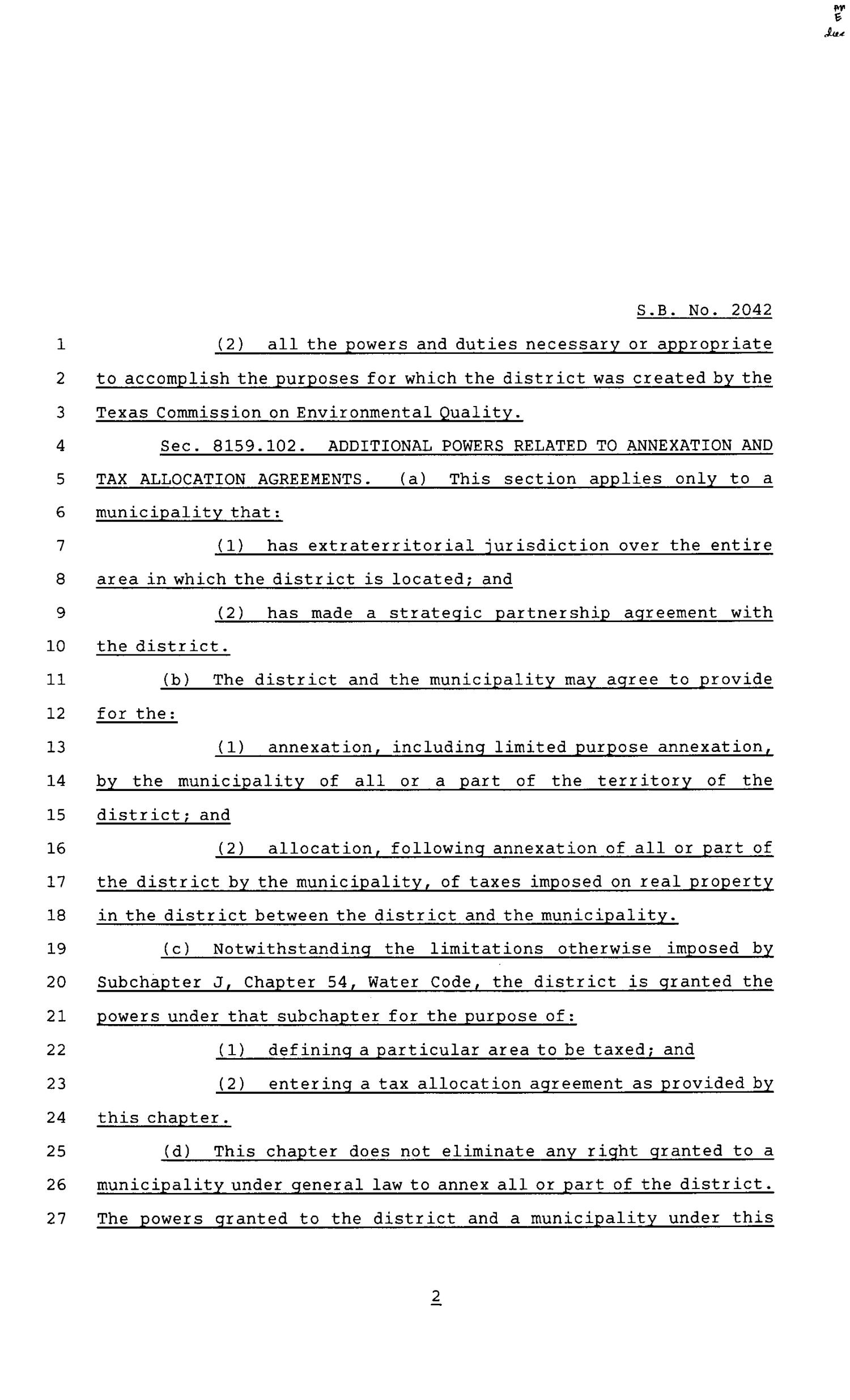 80th Texas Legislature, Regular Session, Senate Bill 2042, Chapter 591
                                                
                                                    [Sequence #]: 2 of 6
                                                